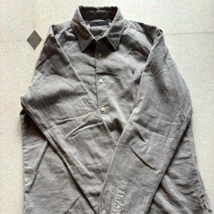 Allsaints Men Shirt - Light Grey, Medium Size